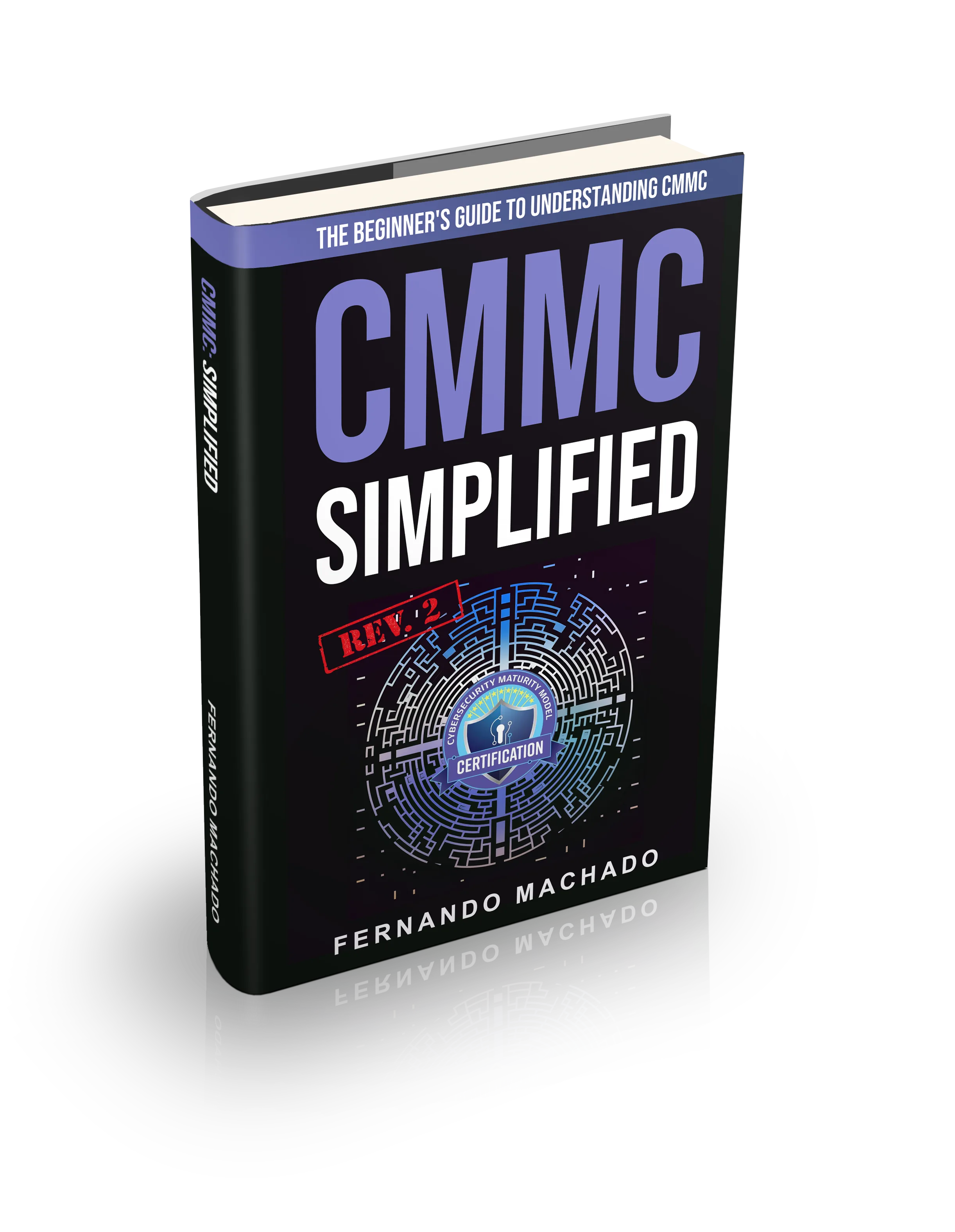 CMMC Simplified REV. 2 — 3D book render