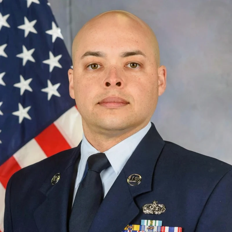 Luis Vasquez during U.S. Air Force service