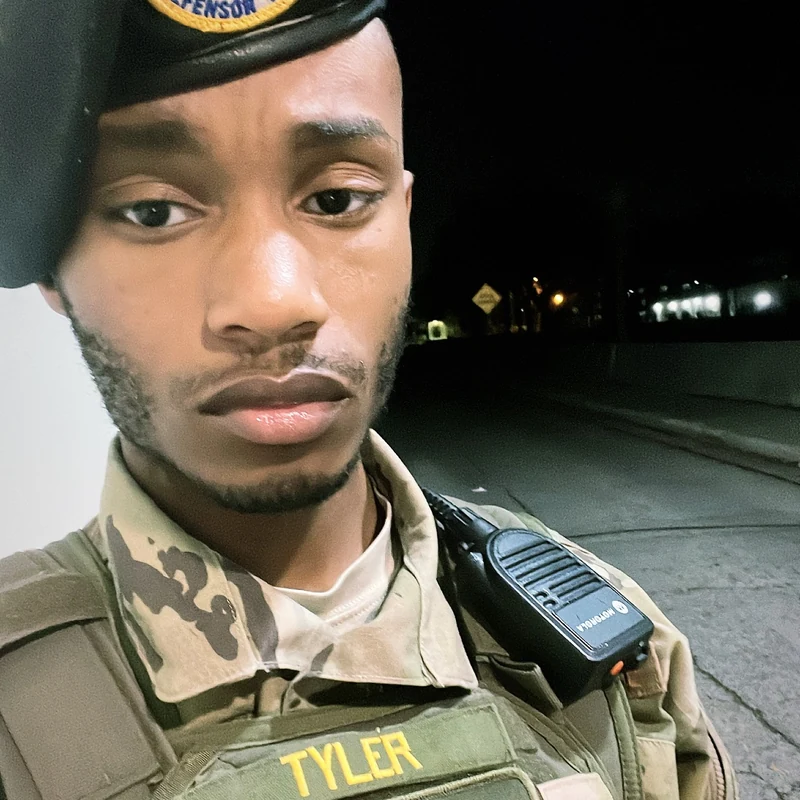 Malik Tyler during U.S. Air Force service