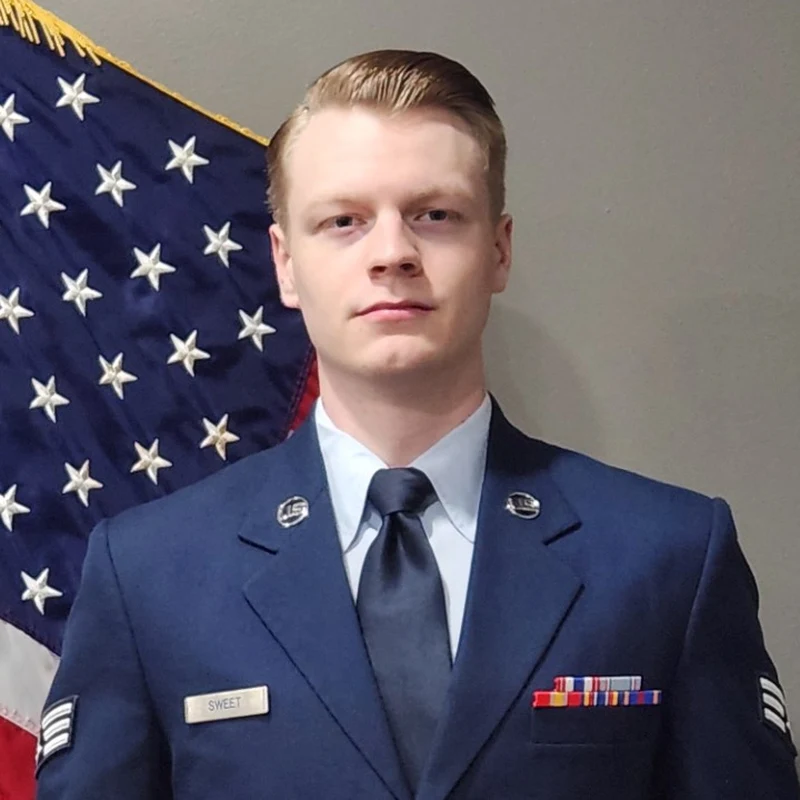 Whalan Sweet during U.S. Air Force service