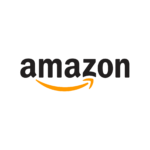 An image of a black background with the word amazon