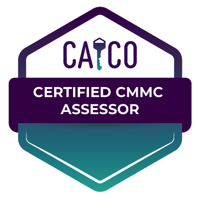 A badge that says certified cmmc assessor