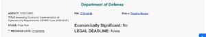 Department of Defense cybersecurity requirements document snippet.