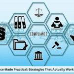 Hexagon icons illustrating regulatory compliance concepts